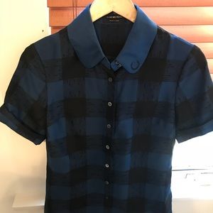 Fred Perry  button up blue plaid